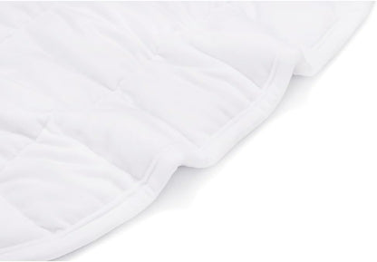 TONGDADA Weighted Lap Blanket 7lbs for Adult,Perfect for Relaxation, Lounging, Napping, Sleeping & Travel,Luxury Minky Weighted Body Blanket,Weighted Throw Blanket-White Minky, 29" x 24"