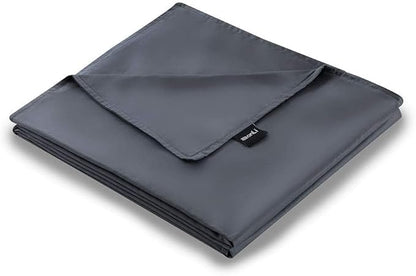 ZonLi Duvet Cover for Weighted Blanket (Grey, 60'' x 80''), Breathable Soft Duvet Cover Queen Size Removable Cooling Comforter Cover for All Season