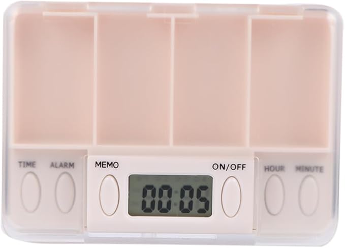 NOLITOY 3pcs Pill Reminder Organizer Alarm Clock Function Portable Medication Storage Box for Seniors Capacity Medicine to Use Pill Dispenser for Daily Reminders
