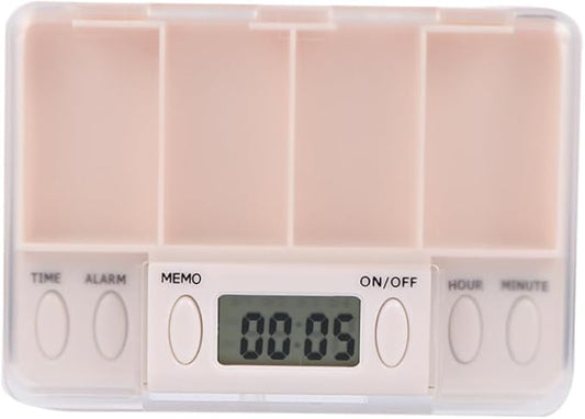 NOLITOY 3pcs Pill Reminder Organizer Alarm Clock Function Portable Medication Storage Box for Seniors Capacity Medicine to Use Pill Dispenser for Daily Reminders