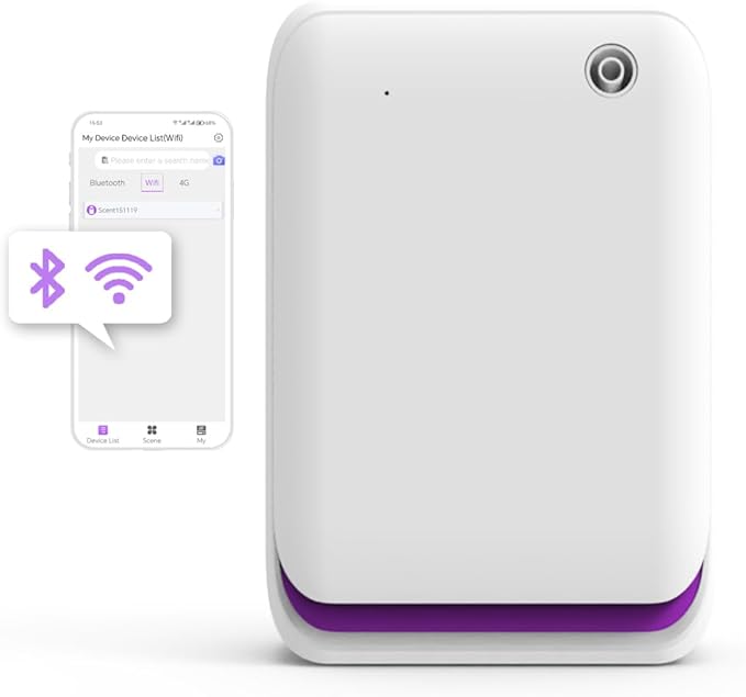 Smart Scent Air Machine for Home 1500 Sq. Ft Coverage Waterless Essential Oil Diffuser with Smart Cold Air Tech, Bluetooth Hotel Collection Diffuser for Home, Hotel, Spa, Office