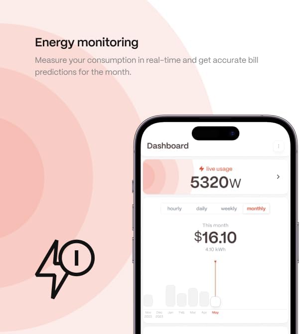 Boldr Klima Smart Thermostat for Air Conditioners, Window A/C, Mini Splits & Heat Pumps - Alexa & Google Home Compatible, WiFi Control App, Energy Saving, Easy DIY Install, Graphite Grey