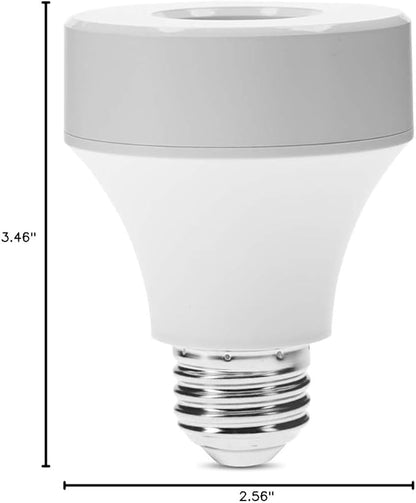 WiFi Control Light Bulb Base Switch - Smart Lamp Holder Adapter for Wireless Control - Compatible with Android & iOS - Schedule On/Off Timer - E26/E27 Socket
