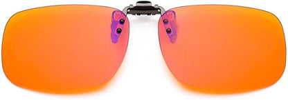 Blue Light Clip-On Glasses for Over-Eyeglasses | Anti-Fatigue Gaming & Computer Use | Lightweight & Universal Fit