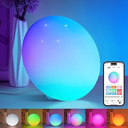 Dekala Long Distance Friendship App Shareable Smart Lamp Color Changing Night Light, Sleep Aid Timer Nursery Night Light for Adult Boys and Girls, ARGB Gradient Ambient Decorate Room Christmas Gifts