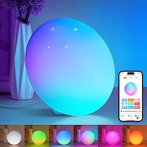 Dekala Long Distance Friendship App Shareable Smart Lamp Color Changing Night Light, Sleep Aid Timer Nursery Night Light for Adult Boys and Girls, ARGB Gradient Ambient Decorate Room Christmas Gifts