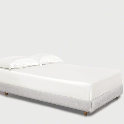 LINENWALAS Fitted Sheet Only Viscose Derived from Bamboo, Bottom Sheet for Full Size Bed – 16” Deep Pocket, All Around Snug Fit – Cooling, Breathable, Soft, Hypoallergenic (Ivory, Full)