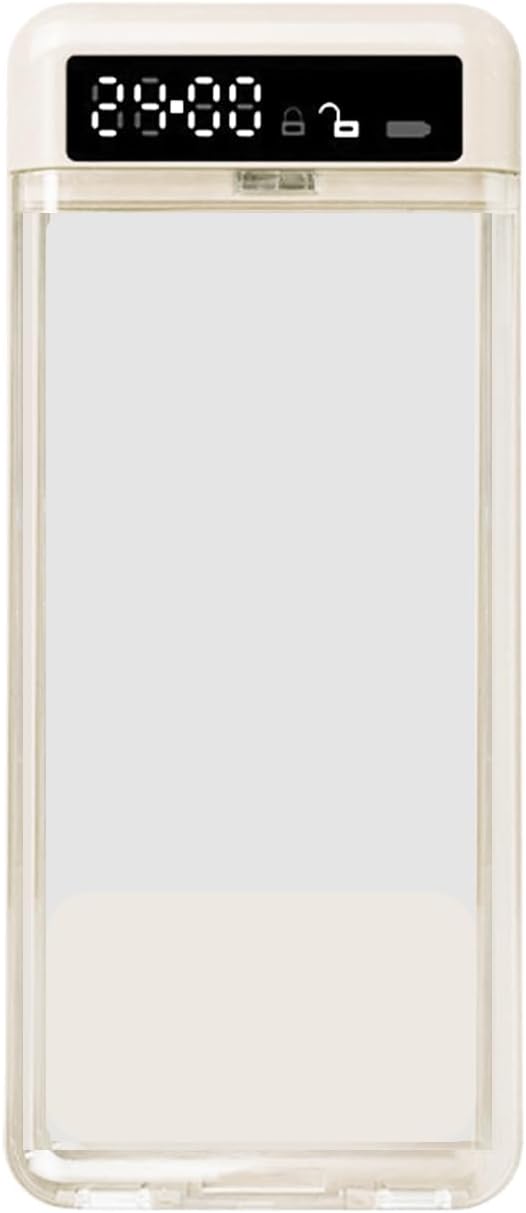 Phone Lock Organizer – Transparent Timed Security Box, Excessive Screen Use Prevention, Travel Home Work Classroom Bedroom Kitchen | Students College Gadget Storage Timer for Home School
