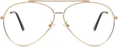 Cyxus Davos French Ma-con Style Aviator Glasses Blue Light Blocking Eyeglasses for Computer UV Protection Anti Eyestrain 8805