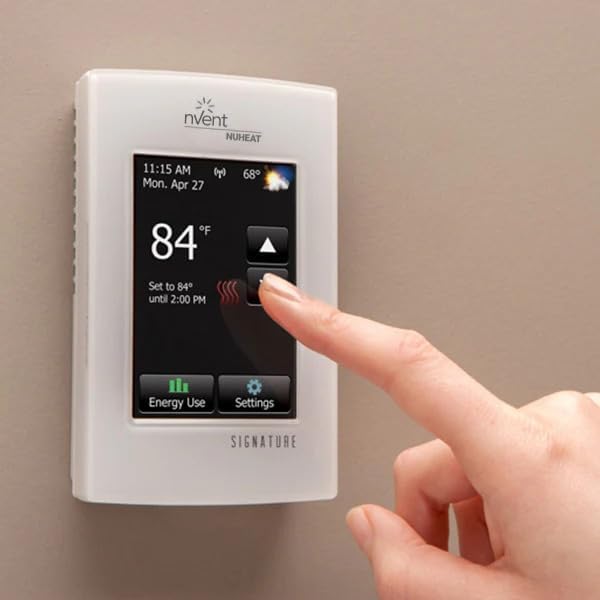 Nuheat Signature Programmable Dual-Voltage Thermostat with WiFi and Touchscreen Interface