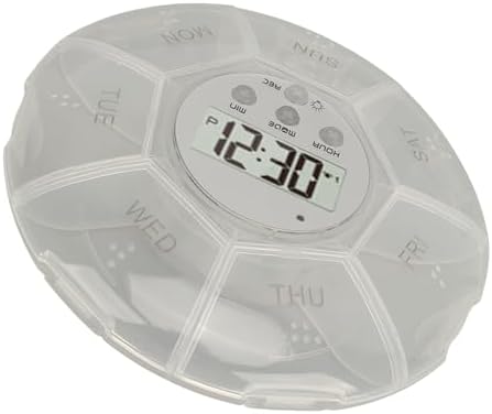 Case with Alarm, Weekly Medicines Setting Up Voice Reminders with Recording Playback Function 7 Day Medication Times Dispenser The Elderly Blind Person