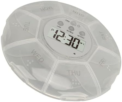Case with Alarm, Weekly Medicines Setting Up Voice Reminders with Recording Playback Function 7 Day Medication Times Dispenser The Elderly Blind Person