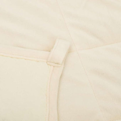 vidaXL Brushed Polyester Microfiber Weighted Blanket Light Cream - Comfy Sleep Aid, 54.3'' x 78.7'' Filled Bedding, Perfect for Bedroom or Lounge Area