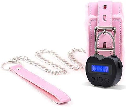 Timer Padlock Timer Lock 99 Hours Electronic Timer USB Rechargeable Electronic Temporary Timer Lock with LCD Display (White)