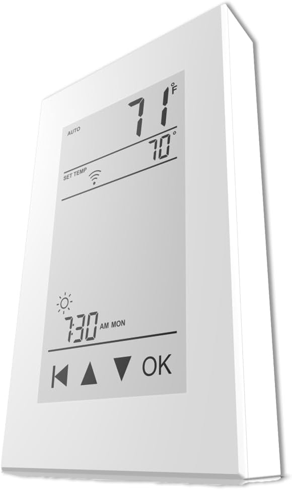 QuietWarmth Thermostat THERMAEGH Smart Home/WiFi Thermostat w/Built-in GFCI for Control of 120V or 240V Radiant Heat Includes Floor Sensor
