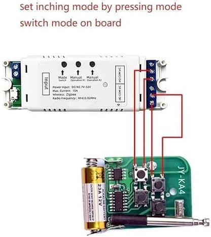 Zigbee 2 Channel 5V 12V Smart Relay Switch,Adjustable Self Lock and Momentary Interlock Working Mode,Works with Tuya eWelink Zigbee Gateway, Alexa, Google Home (ZigBee Hub Required)