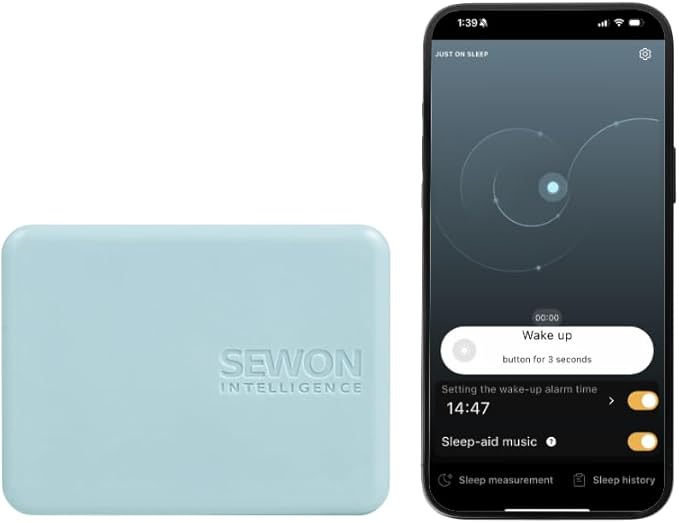 Smart Sleep Tracker – Non-Wearable Sleep Monitor with Advanced Sleep Analysis, Breathing Monitoring, Emergency Alerts, AI Sound Therapy & App Control