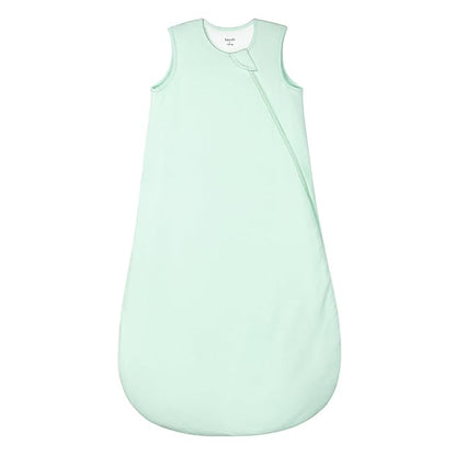 Supersoft Rayon Made from Bamboo Sleep Sack 3-6 Months Newborn Sleep Sack 0-3 Months 1.0 Tog Baby Wearable Blanket with 2-Way Zipper Unisex Sleeping Bag for Babies All-year-around - Green