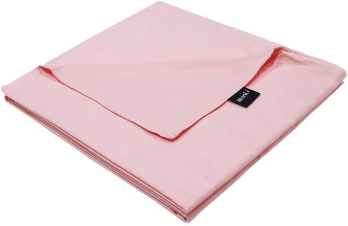 ZonLi Duvet Cover for Weighted Blanket (Light Pink, 48" x 72"), Breathable Soft Duvet Cover Queen Size Removable Cooling Comforter Cover for All Season