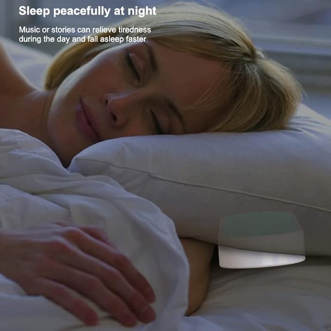 Pillow Speaker-Bluetooth Sleep Sound Machine with Bone Conduction Stereo Sound for Pillow Support-White Noise for Improved Sleep - Sleep Aid Speaker