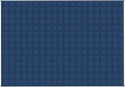 vidaXL Weighted Sleep Blanket in Blue - 13.2 lbs, Brushed Polyester Microfiber Fabric, Breathable & Durable with Filling