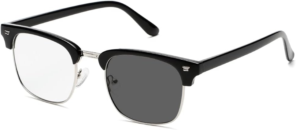 Photochromic Sunglasses Blue Light Blocking Glasses for Men and Women Day Night Multi-use