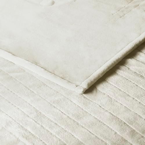 Beautyrest Heated Electric Blanket for Cold Weather, Fast Heating Wi-Fi Heated Blanket, Voice Command Alexa Compatible, Auto Shut Off, Virtually Zero EMF, 20 Heat Setting, UL Certified, Queen Ivory