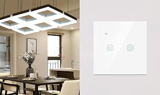 Homekit Smart Light Switch,Glass Touch Panel, Works with Homekit,Siri Voice Control,Timing, Neutral line Needed,EU,10A (3 Gang)