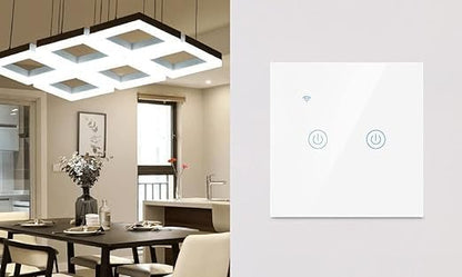 Homekit Smart Light Switch,Glass Touch Panel, Works with Homekit,Siri Voice Control,Timing, Neutral line Needed,EU,10A (3 Gang)
