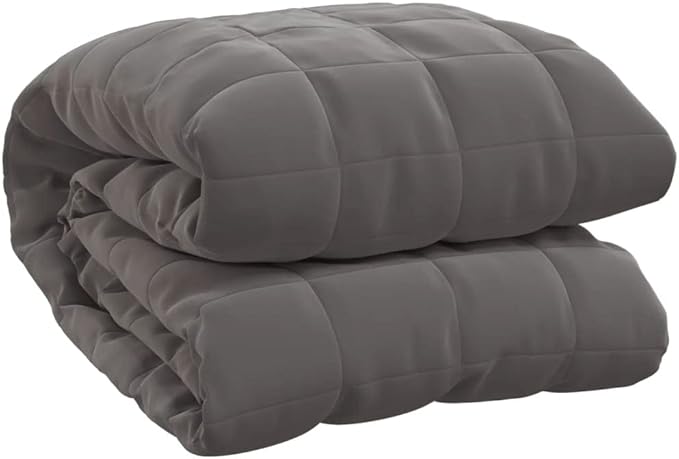 Weighted Blanket Grey 4 Pieces, Premium Brushed Polyester Microfiber for Stress Relief and Anxiety, Breathable Material with Hypoallergenic Fill, Weighted Stability