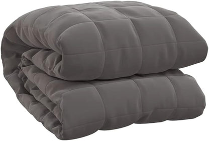 Weighted Blanket Grey 4 Pieces, Premium Brushed Polyester Microfiber for Stress Relief and Anxiety, Breathable Material with Hypoallergenic Fill, Weighted Stability