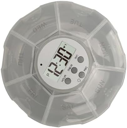 Case with Alarm, Weekly Medicines Setting Up Voice Reminders with Recording Playback Function 7 Day Medication Times Dispenser The Elderly Blind Person