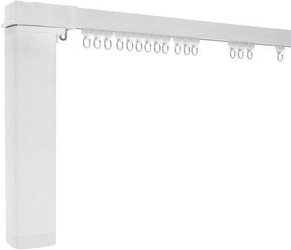 Smart Curtains System, Electric Curtain Track with 4 Slide Rails(38in Per) Motor & Timing Function, Voice App Remote Control Electric Curtain Rod Track for Bedroom, Living Room, Study Etc