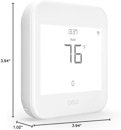 Cielo Smart Thermostat Eco (for Central HVAC) | Energy Star Certified | Supports Conventional Systems up to (2H/2C) & Heat Pumps (4H/2C) | Free C-Wire Adapter | NOT for Mini Split Systems | White