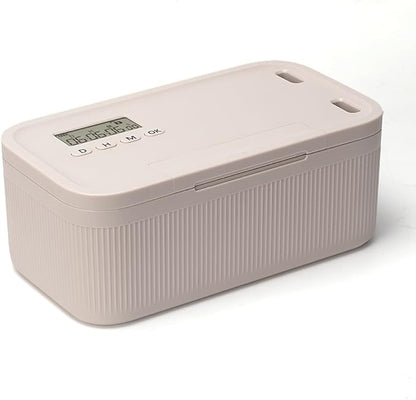 TimeLock Adjustable Timed Lock Box (0-30 Days) - Timer Secure Storage Lockbox for Snacks, Medicine, Phones, Electronics - Self Control Container to Build Discipline & Declutter Life, 9.3"x5.1"x3.8"
