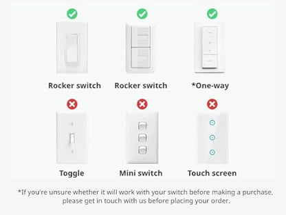 Switchbot Smart Switch Button Pusher (Bluetooth) – Fingerbot for Rocker Switch/One-Way Buttons, App Timer Control, No Wiring, Optional Hub Required for Voice/Remote, Black
