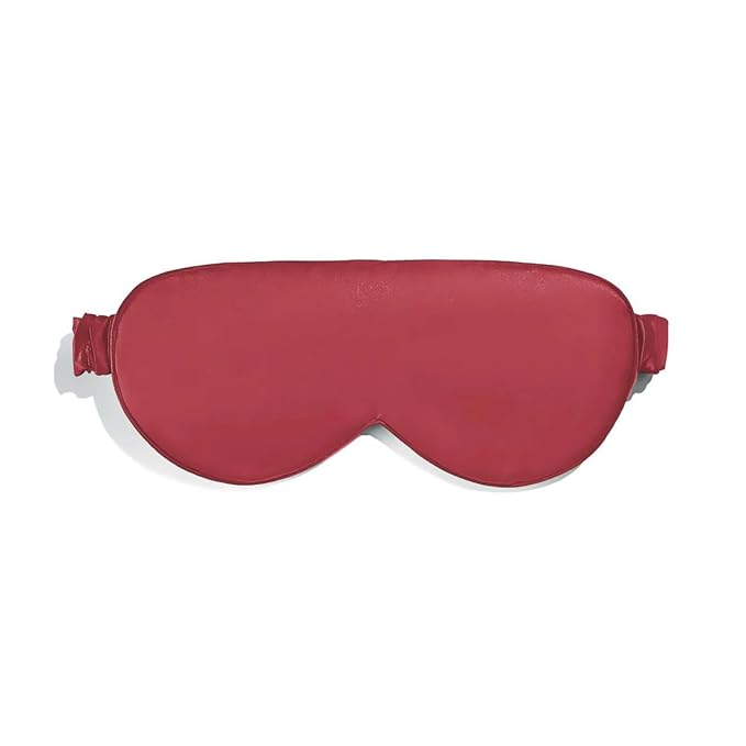 Branche Beauty Belle De Nuit Sleep Mask - Silk Eye Mask 6A Silk 22 Momme Eye Cover Sleepover Shade Blindfold Mask for Luxury Sleep in Total Darkness (Ruby)