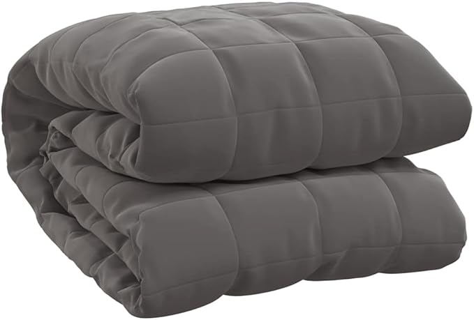 Grey Weighted Blanket for Adults 94.5 x 86.6 in 24.2 lbs Heavy Blanket with Soothing Pressure Breathable Brushed Polyester Microfiber Hypoallergenic Soft Touch for Relaxation