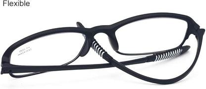 Computer Blue Light Blocking Reading Glasses(Flexible and Lightweight) Plastic Readers for Men and Women 2.50