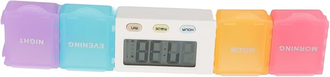 Automatic Pill Dispenser, Medicine Organizer with Timer Reminder Alarm, Portable Large Capacity Pill Organizer for Home, Office (4 Compartment (36x14x15cm/14.2x5.5x5.9in))