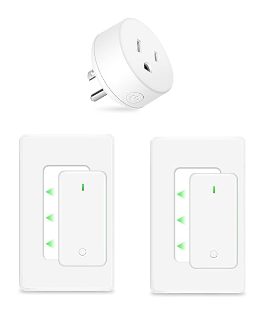 NineLeaf Remote Lamp Switch Wireless, On Off Power Switch for Lamp, Light, Fan, Programmable, No Wiring Needed, 500ft RF Range, FCC Listed,2 Remotes +1 Outlet