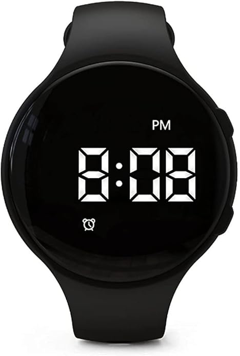 Vibrating Alarm Watch Silent Medical Reminder Watch - with Timer and 15 Daily Alarms (Black)