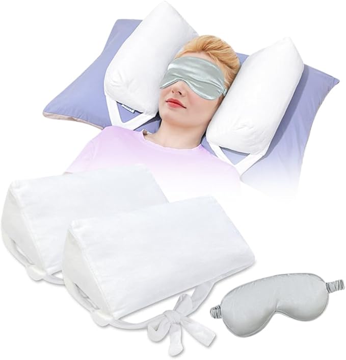 AOSSA Beauty Pillow for Back Sleeping – Anti-Wrinkle Aging Pillow, Head Support Trainer for Upright Sleep & Post-Surgery Recovery, Face Up Positioning Pillows for Wrinkle Prevention (White)