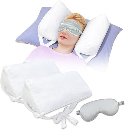 AOSSA Beauty Pillow for Back Sleeping – Anti-Wrinkle Aging Pillow, Head Support Trainer for Upright Sleep & Post-Surgery Recovery, Face Up Positioning Pillows for Wrinkle Prevention (White)