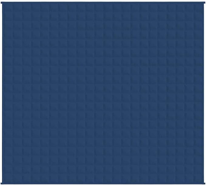 King Size Blue Weighted Blanket 86.6 x 92.5 in 24.3 lb for Soothing Comfort and Relaxation, Breathable Brushed Polyester Microfiber, Hypoallergenic Quilted Bedding