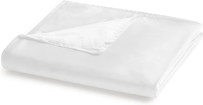 YnM Exclusive Cooling Duvet Cover for Weighted Blankets with 16 Strings (White, 48"x72")