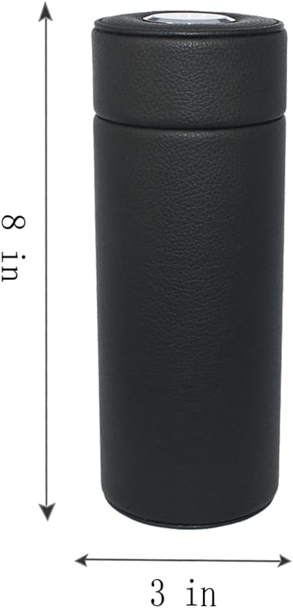 AMANCY Effective Black Leather Giftable Cigar Cylinder Humidor for 5 Cigars, Travel Cigar Case with Outside Hygrometer, Cedar Wood Lined Portable Leather Cigars Humidor.