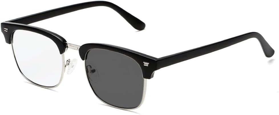 Photochromic Sunglasses Blue Light Blocking Glasses for Men and Women Day Night Multi-use