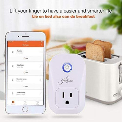 Jinvoo Smart Plug,WiFi Smart Plug,WiFi Outlet Socket Remote Control with Timer Function,Compatible with Alexa and Google Home,ETL FCC Listed,No Hub Required (2 Pack)