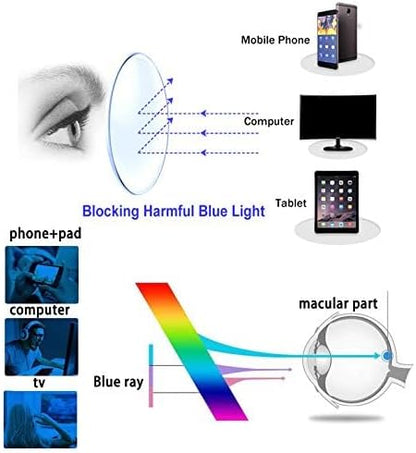 JOSCHOO Computer Reading Glasses for Women and Men 6 Pack Blue Light Blocking Spring Hinge Readers